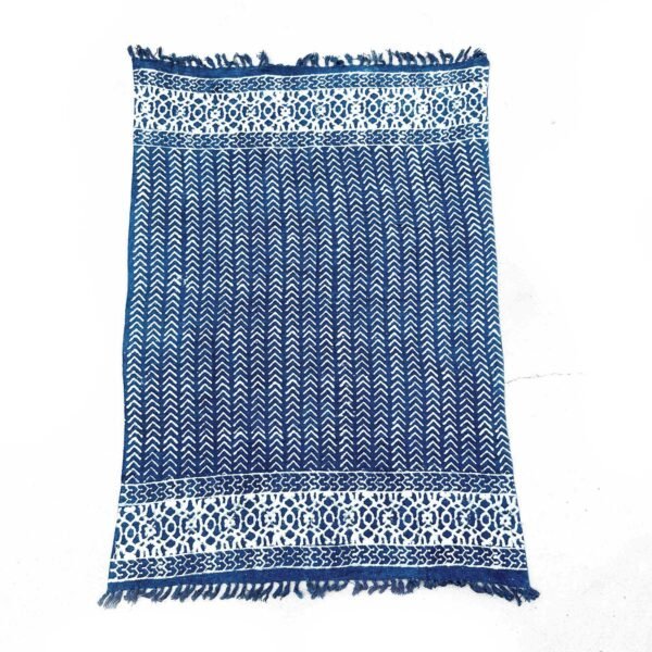 Ancient Wisdom Handmade Cotton Indigo Throw (170x120cm) – Seedha Arrows