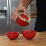 Ancient Wisdom Money Cat Teapot & Two Cups Travel Pack Set – Red - Image 2