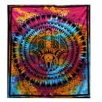 Ancient Wisdom Double Cotton Bedspread + Wall Hanging - Hamsa