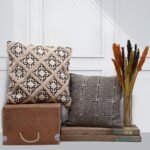 Ancient Wisdom Classic Cotton Cushion Cover – Lux Criss-Cross & Print - Image 3
