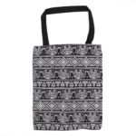 Ancient Wisdom Elephants Motif Classic Tote Zipper Bag