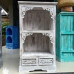 Ancient Wisdom Whitewash Albasia Wood Bathroom Cabinet - Image 4