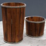Ancient Wisdom Large Brown Albasia Wood Storage Tub - Image 5