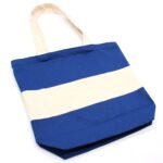 Ancient Wisdom Blue & Natural Two Tone Design Big Cotton Shopping Bag - Image 3