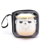 Ancient Wisdom Ceramic Panda Teapot & Three Cups Set - Orange - Image 5