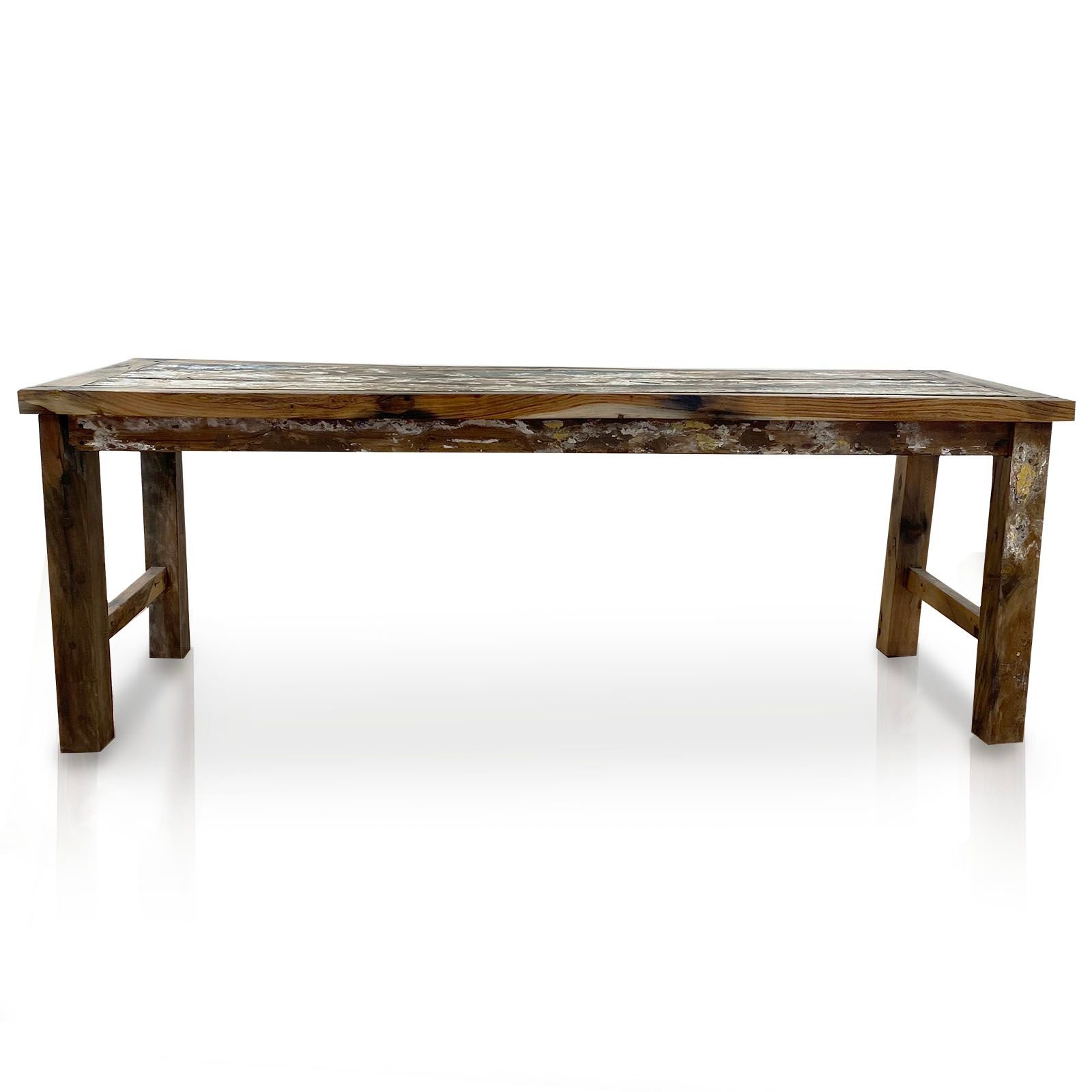 bG9jYWw6Ly9tZWRpYS8xTi9DRS82MFIzMEMxRzZNV0tDRTFOL2I1OWZmNGQxLmpwZWc.jpg Ancient Wisdom Handcrafted Recycled Teakwood Dining Table - Image 1
