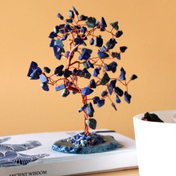Ancient Wisdom Large Sodalite On Blue Agate Base (100 Stones) Gemstone Tree
