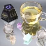 Ancient Wisdom Raw Crystal Gemstone Tea Strainer - Aquamarine - Image 5