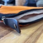 Hop Hare Cotton Canvas Travel Laptop Pouch – Orange - Image 3