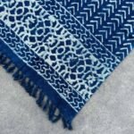 Ancient Wisdom Handmade Cotton Indigo Throw (170x120cm) – Seedha Arrows - Image 2