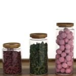 Ancient Wisdom Clear 25cm Cottage Bamboo Lid Glass Jar - Image 4
