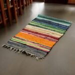 Ancient Wisdom Premium Quality Cotton Room Rag Rug (150x90cm) – Rainbow Colours - Image 3