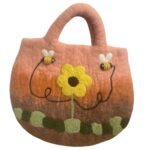 Ancient Wisdom Sun Flower & Bees Design Felted Bag