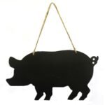 Ancient Wisdom Wooden Pig Chalk Board