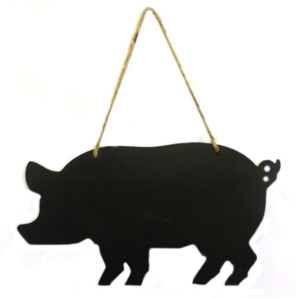 Ancient Wisdom Wooden Pig Chalk Board