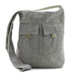 Ancient Wisdom Large Soft Lavender Natural Tones Two Pocket Bag
