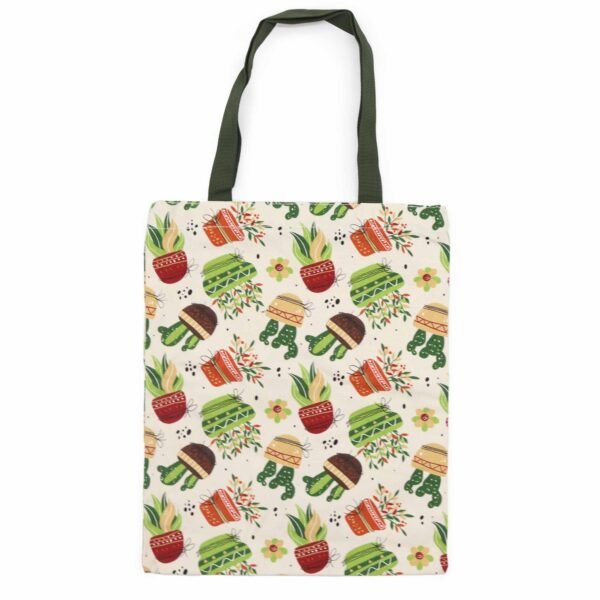 Ancient Wisdom Cactus Motif Classic Tote Zipper Bag