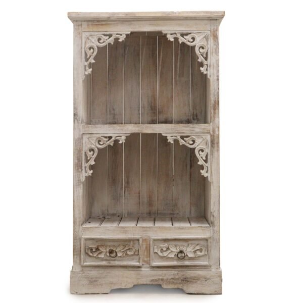 Ancient Wisdom Whitewash Albasia Wood Bathroom Cabinet