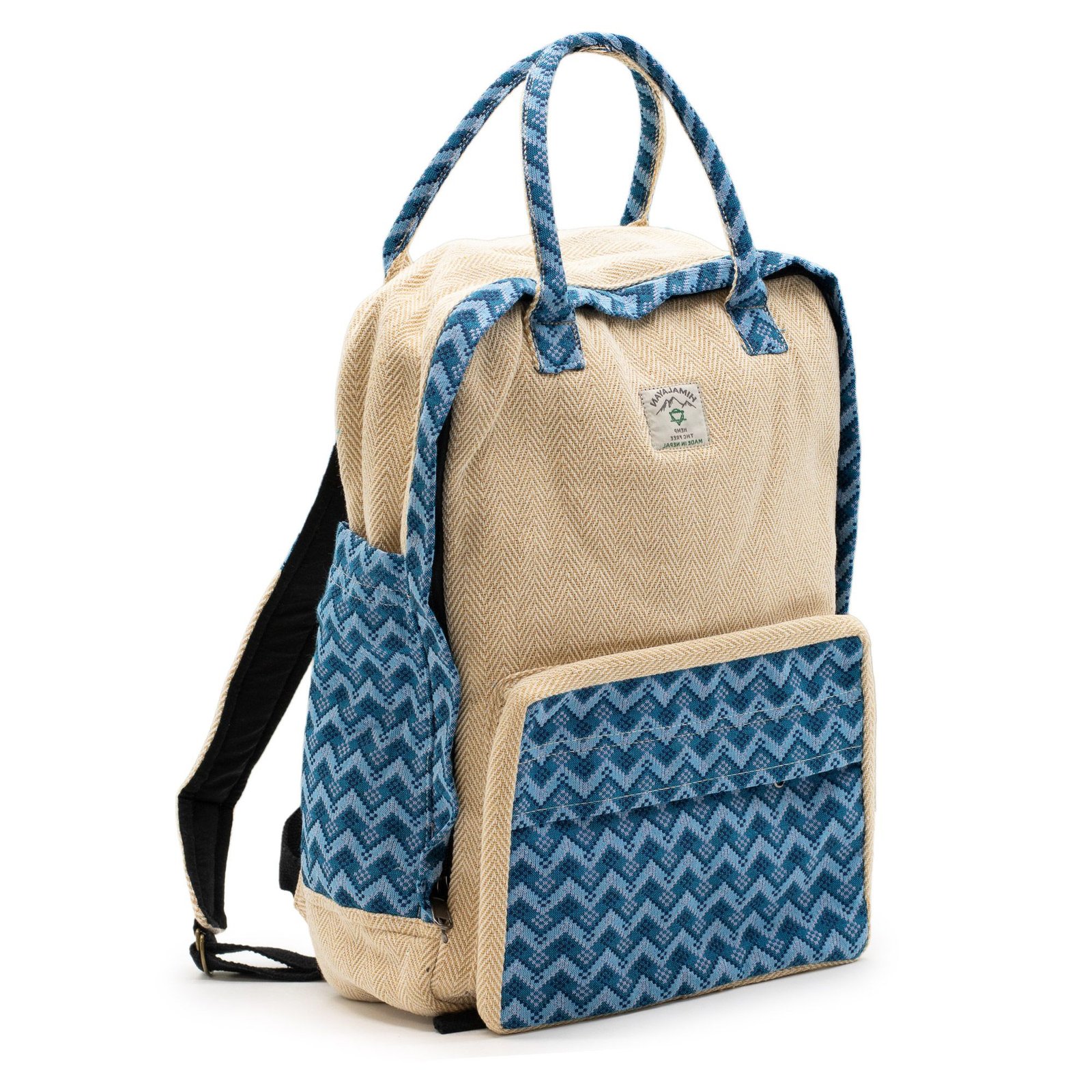 bG9jYWw6Ly9tZWRpYS8xUC8wRC82MFIzMEMxSjZHUzMwRDFQL2Q5YmQ4MTIyLmpwZw.jpg Ancient Wisdom Large Handmade Kathmandu Backpack - Dhaka Design (39x28x13cm) - Image 1