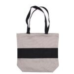 Ancient Wisdom Grey & Black Two Tone Design Big Cotton Shopping Bag
