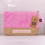 Ancient Wisdom Stonewash Jute & Cotton Pamper Pouch – Pink & Purple - Image 3