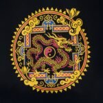 Ancient Wisdom Iconic Black Cotton Classic Tote Bag – Dragon Yin & Yang - Image 5