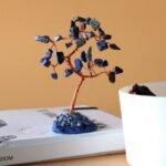 Ancient Wisdom Small Sodalite On Blue Agate Base (35 Stones) Gemstone Tree