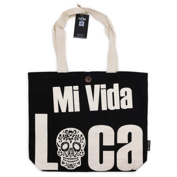 Nomad Sari Black & Natural Iconic Classic Cotton Tote Bag – Mi Vida Loca
