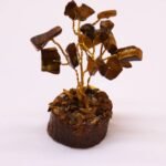 Ancient Wisdom Mini Tigereye Gemstone Tree (15 Stones) On Wooden Base - Image 6