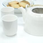 Ancient Wisdom Ceramic Herbal Teapot & 6 Matching Tea Cups – Classic White - Image 2