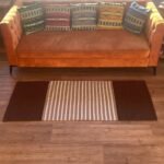 Ancient Wisdom Indian Cotton Rug (70x170cm) – Dark Brown / Beige - Image 2