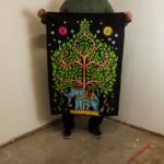 Ancient Wisdom Cotton Wall Art (70x110cm) - Elephant & Tree of Life - Image 2