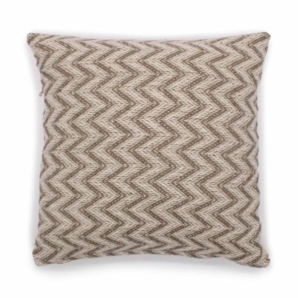 Ancient Wisdom Classic Cotton Cushion Cover – Herringbone Wide Grey