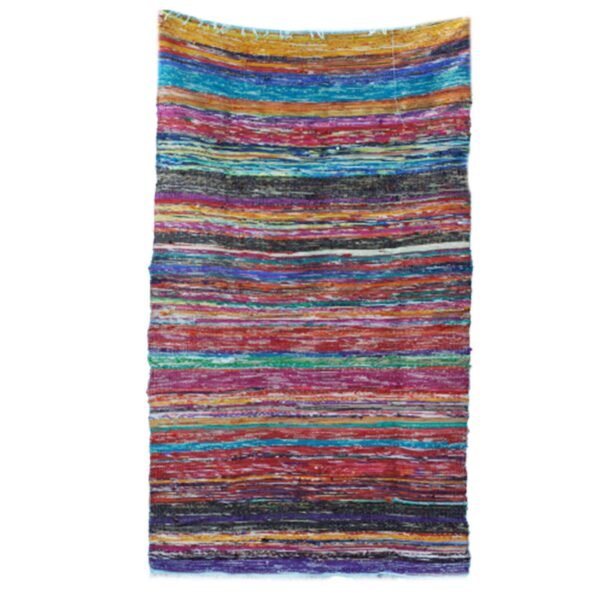 Ancient Wisdom Luxury Cotton Rag Rug (153 x 90cm) – Blue