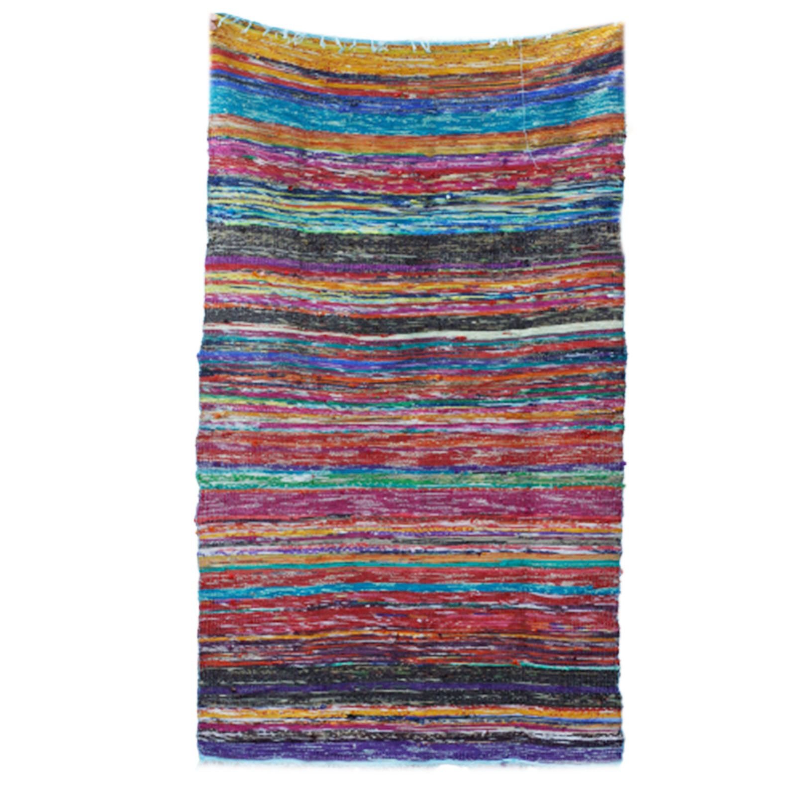 bG9jYWw6Ly9tZWRpYS8xUS82Qy82MFIzMEMxRzZNVzM2QzFRLzlkZTk4MjgwLmpwZWc.jpg Ancient Wisdom Luxury Cotton Rag Rug (153 x 90cm) – Blue - Image 1