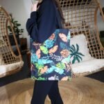 Ancient Wisdom Dark Tropical Motif Classic Tote Zipper Bag - Image 2
