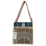 Ancient Wisdom Curves Design Hemp Laptop Messenger Bag