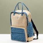 Ancient Wisdom Large Handmade Kathmandu Backpack - Dhaka Design (39x28x13cm) - Image 6