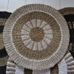 Ancient Wisdom Round Seagrass Inner Sun White & Tan Rug – 1m - Image 3