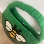 Ancient Wisdom One Handle with Magnet Water Felted Bee Bag – Garden Greens - Image 2