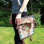 Ancient Wisdom Beige Kilim Festival Messenger Bag - Image 2