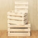 Ancient Wisdom Set of 3 Whitewash Wooden Storage Crates - Image 2