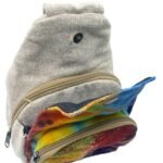 Ancient Wisdom Tie-Dye Hemp Sling Shoulder Bag - Image 3