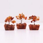 Ancient Wisdom Mini Carnelian Gemstone Tree (15 Stones) On Orgonite Base - Image 5