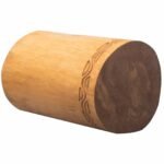 Ancient Wisdom Handcrafted Albasia Wood Tribal Stool / Table – Natural - Image 2