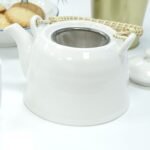 Ancient Wisdom Ceramic Herbal Teapot & 6 Matching Tea Cups – Classic White - Image 5