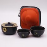 Ancient Wisdom Money Cat Teapot & Two Cups Travel Pack Set - Black - Image 3