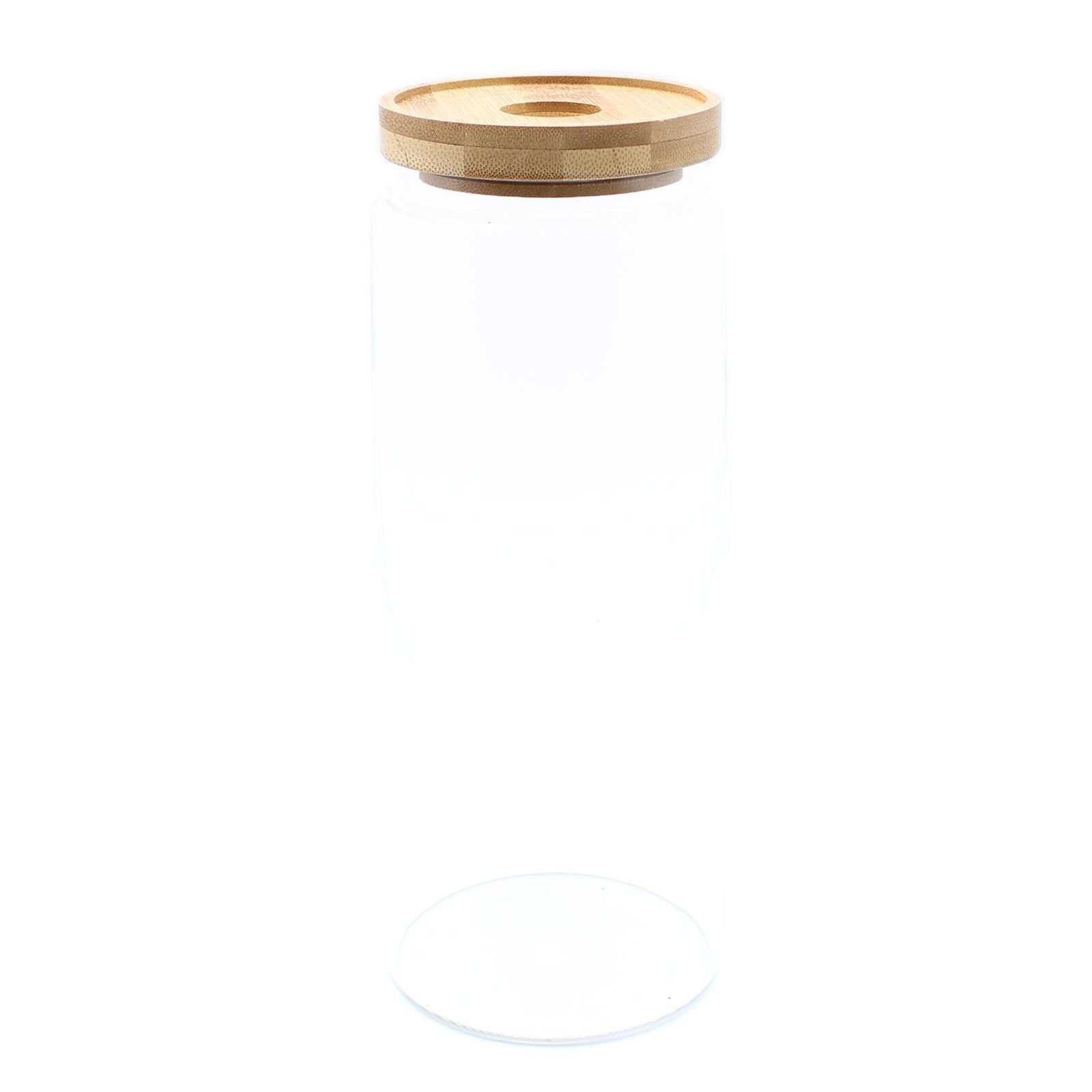 bG9jYWw6Ly9tZWRpYS8xUS9KRC82MFIzMEMxRzZSUjNKRDFRL2Y2M2QyMDBiLmpwZWc.jpg Ancient Wisdom Clear 25cm Cottage Bamboo Lid Glass Jar - Image 1