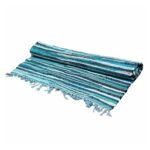Ancient Wisdom Premium Quality Cotton Room Rag Rug (150x90cm) – Aqua Blues
