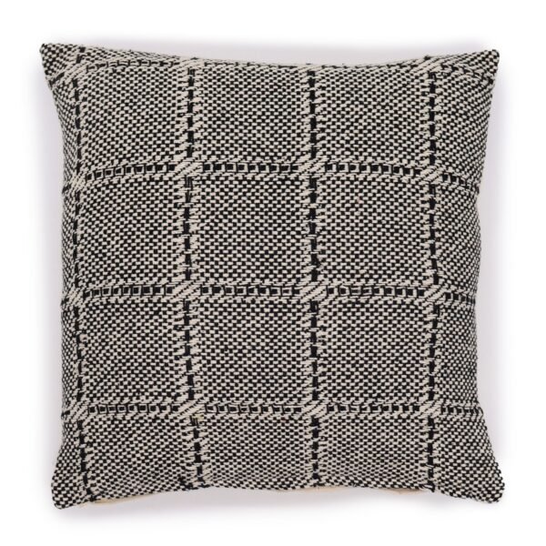Ancient Wisdom Classic Cotton Cushion Cover – Grey Squares
